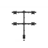 Multibrackets M Deskmount Basic Quad, puristin/läpivienti, 32 kg, 38,1 cm (15 tuumaa), 68,6 cm (27 tuumaa), 100 x 100 mm, musta