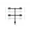 Multibrackets M Deskmount Basic Quad, puristin/läpivienti, 32 kg, 38,1 cm (15 tuumaa), 68,6 cm (27 tuumaa), 100 x 100 mm, musta