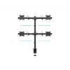 Multibrackets M Deskmount Basic Quad, puristin/läpivienti, 32 kg, 38,1 cm (15 tuumaa), 68,6 cm (27 tuumaa), 100 x 100 mm, musta