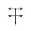 Multibrackets M Deskmount Basic Quad, puristin/läpivienti, 32 kg, 38,1 cm (15 tuumaa), 68,6 cm (27 tuumaa), 100 x 100 mm, musta