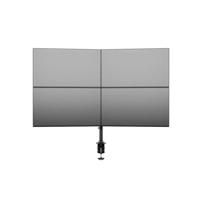 Multibrackets M Deskmount Basic Quad, puristin/läpivienti, 32 kg, 38,1 cm (15 tuumaa), 68,6 cm (27 tuumaa), 100 x 100 mm, musta