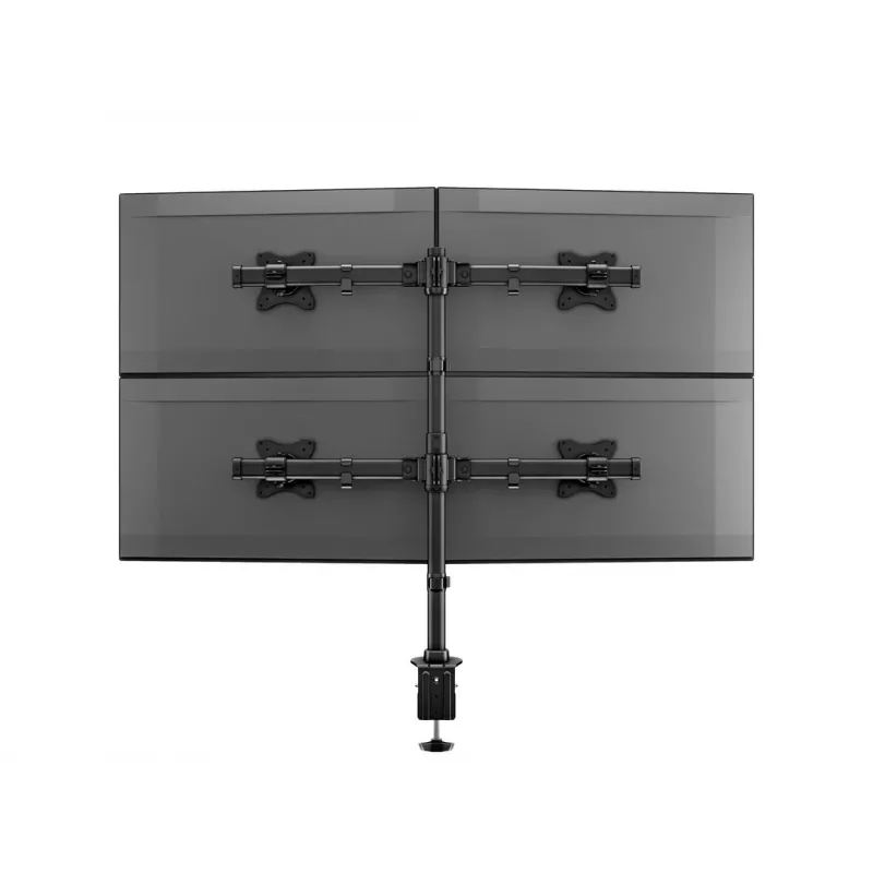 Multibrackets M Deskmount Basic Quad, puristin/läpivienti, 32 kg, 38,1 cm (15 tuumaa), 68,6 cm (27 tuumaa), 100 x 100 mm, musta
