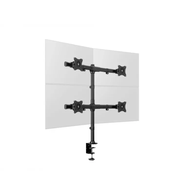 Multibrackets M Deskmount Basic Quad, puristin/läpivienti, 32 kg, 38,1 cm (15 tuumaa), 68,6 cm (27 tuumaa), 100 x 100 mm, musta