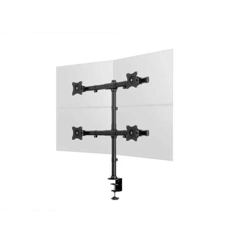 Multibrackets M Deskmount Basic Quad, puristin/läpivienti, 32 kg, 38,1 cm (15 tuumaa), 68,6 cm (27 tuumaa), 100 x 100 mm, musta