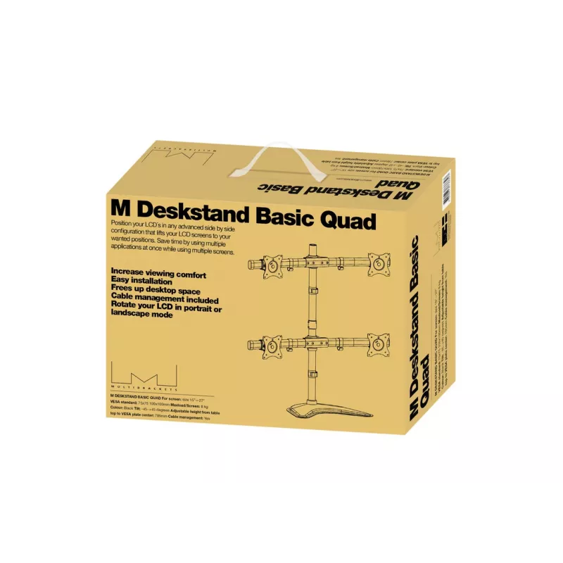 Multibrackets M Deskstand Basic Quad -vapaasti seisova teline, 32 kg, 15-27 tuumaa