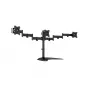 MULTIBRACKETS M Deskstand Basic Triple -näytön pöytäteline — 3-osainen, VESA 75x75–100x100, tukee enintään 24 kg, 15–27 tuuman näytöille, musta