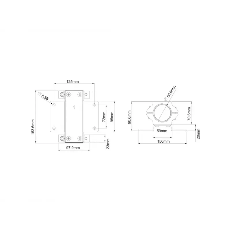Multibrackets M Pro Series -putkipuristin
