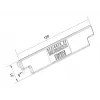 Multibrackets M Pro Series Rail End Cover musta muovi 120 mm