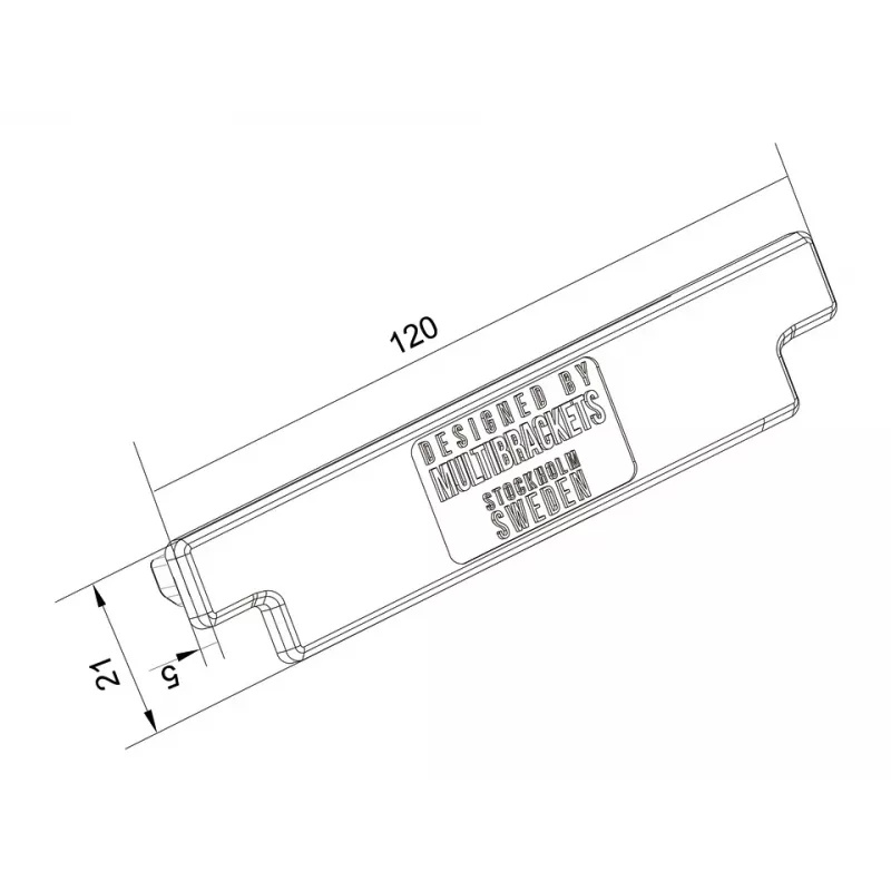 Multibrackets M Pro Series Rail End Cover musta muovi 120 mm