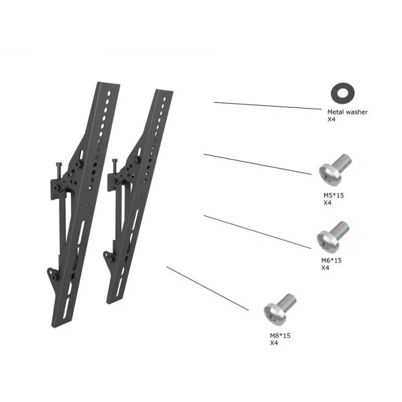 MULTIBRACKETS M Pro Series Tilt Arms 400mm -litteänäytön kiinnitysvarsi, musta, alumiini/teräs, 2 kpl