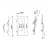MULTIBRACKETS M Pro Series Tilt Arms 400mm -litteänäytön kiinnitysvarsi, musta, alumiini/teräs, 2 kpl