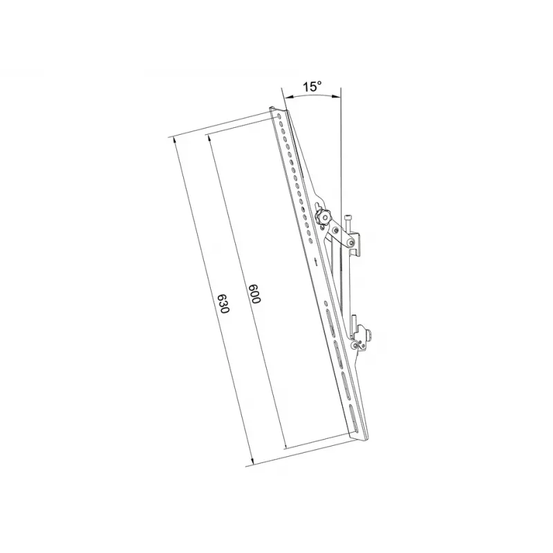 MULTIBRACKETS M Pro Series Tilt Arms 600 mm -litteänäytön kiinnitysvarsi, teräs, musta, 2 kpl