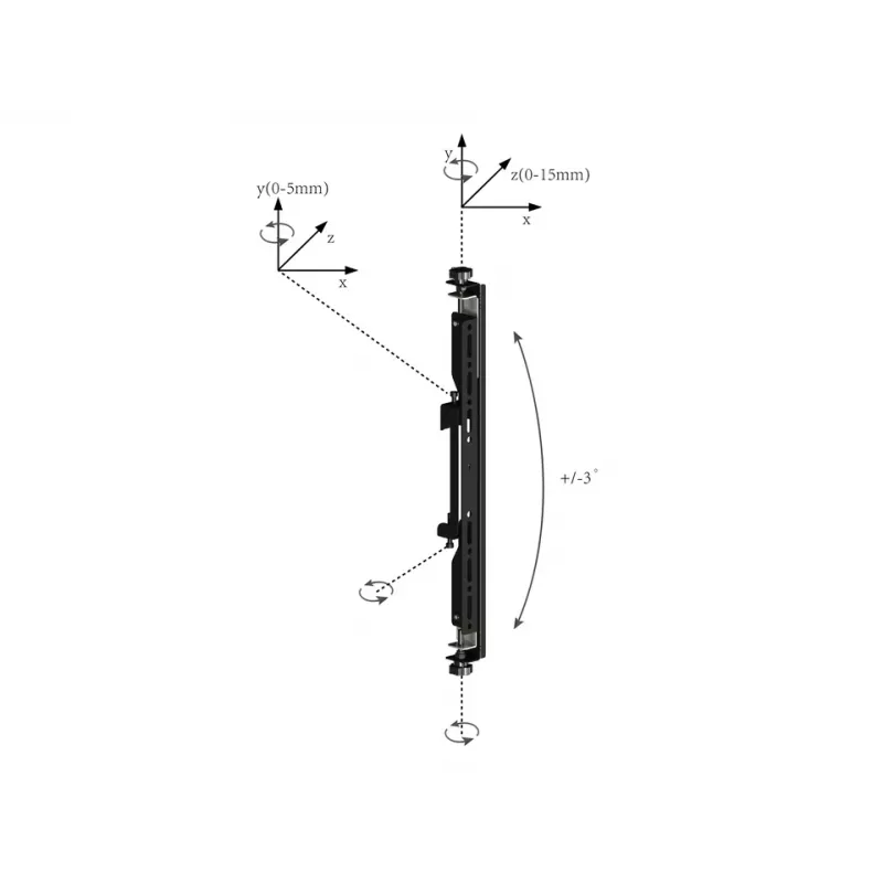 Multibrackets M Pro Series Micro-Adjustable Arms 400mm -litteänäytön kiinnitysvarsi, musta, teräs