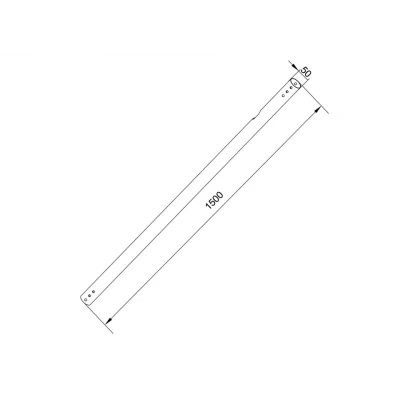 Multibrackets M Pro Series Extension Pipe 1,5 m -putki, musta, teräs