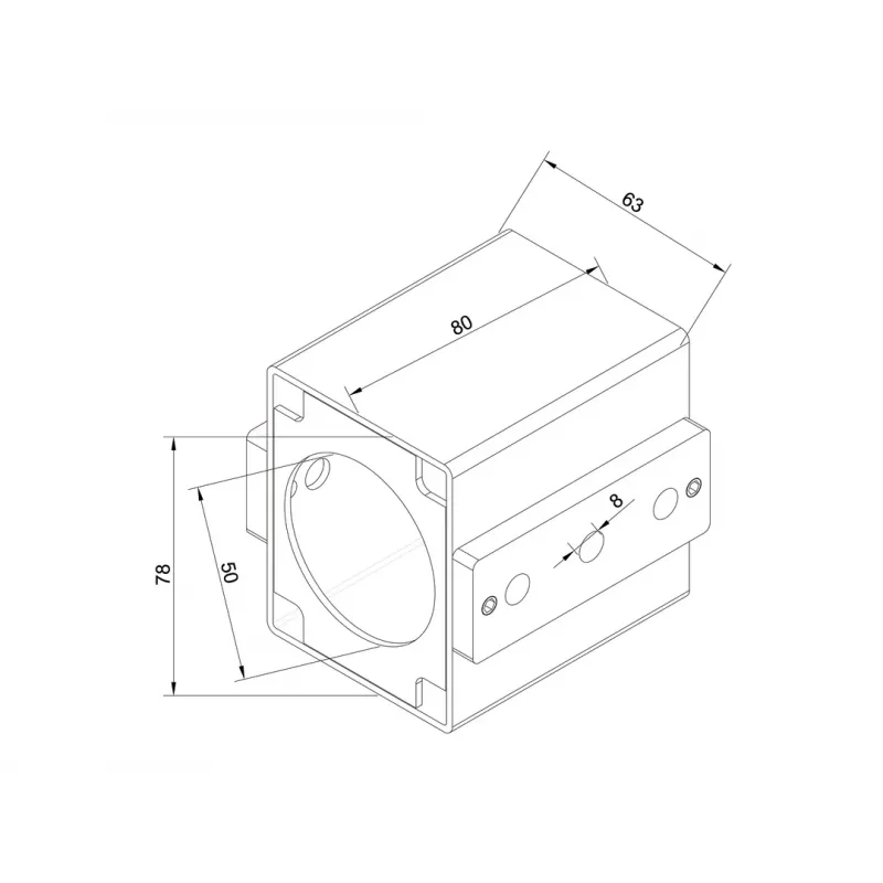 MULTIBRACKETS M Pro Series -mastoporausohjain — teräskotelo, musta, 76,5×78,2 mm, 1,5 kg