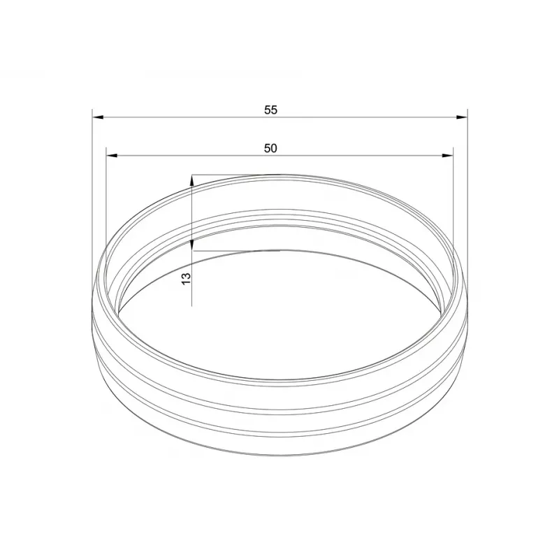 Rohrabdeckung Multibrackets M Pro Series ulkoinen putkikotelo valkoinen muovi 10 g 13 mm 5,5 cm