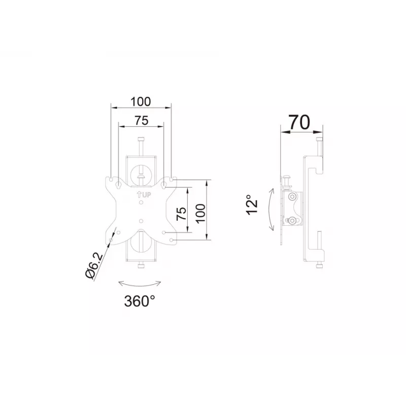 Multibrackets M Pro Series - näyttöteline Flex Pro 75/100