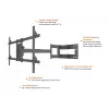 Multibrackets M Universal Long Reach Arm 1010mm HD Single 40kg 42-75
