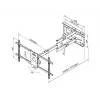 Multibrackets M Universal Long Reach Arm 1010mm HD Single 40kg 42-75