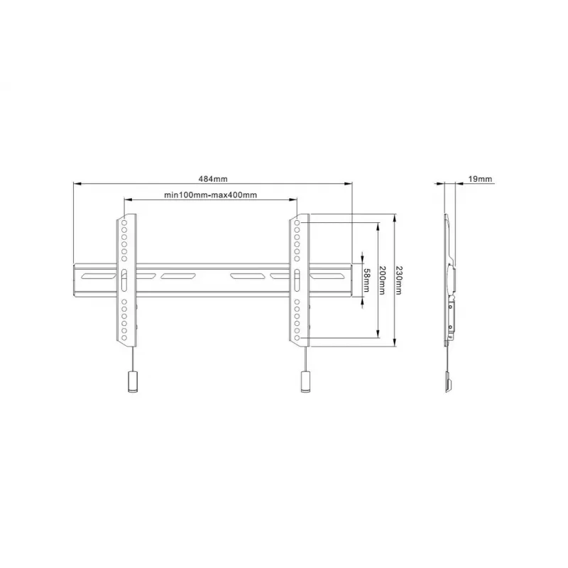 Multibrackets M OLED Super ohut Fixed TV-seinäteline 50kg 32-65