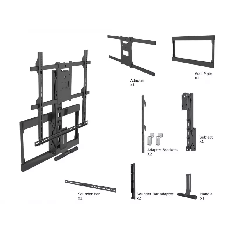 Teline, Multibrackets, M Pull Down Full Motion Flexarm