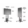 Multibrackets M Motorized Floorstand 120 kg musta sis. kaapin & kamerahyllyn