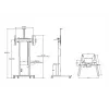 Multibrackets M Motorized Floorstand 120 kg musta sis. kaapin & kamerahyllyn