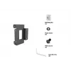 Laitalevy Multibrackets M Pro Series liitoslevy musta teräs 2,1 kg