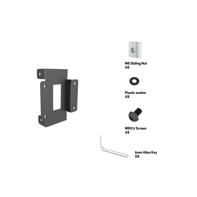 Laitalevy Multibrackets M Pro Series liitoslevy musta teräs 2,1 kg