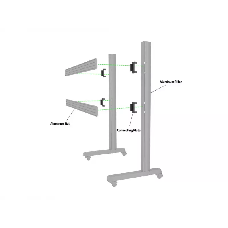 Laitalevy Multibrackets M Pro Series liitoslevy musta teräs 2,1 kg