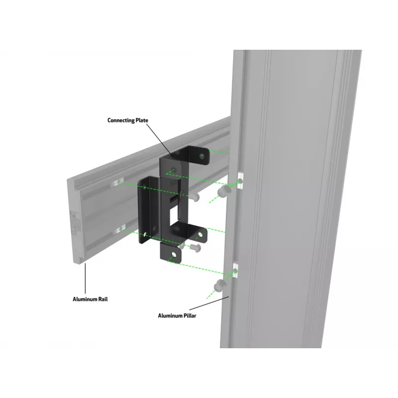 Laitalevy Multibrackets M Pro Series liitoslevy musta teräs 2,1 kg
