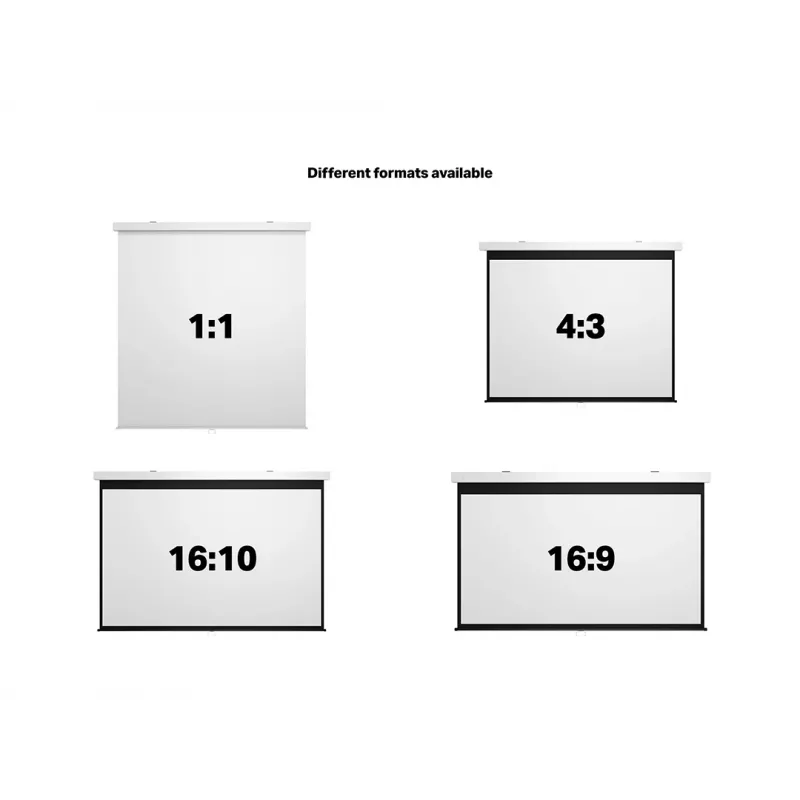 Multibrackets M 1:1 manuaalinen projektiokangas 240x240, 135 tuumaa White Edition