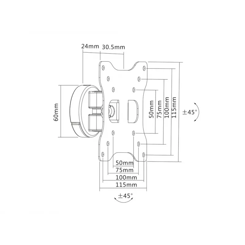 Full-Motion-teline Multibrackets M VESA I 50 75 100