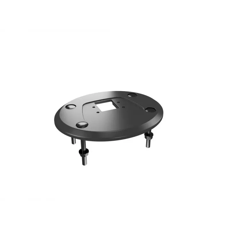Läpivientijalusta MULTIBRACKETS M Deskmount HD — alumiinikotelo, musta, Ø 21 cm, K 40 mm, 500 g