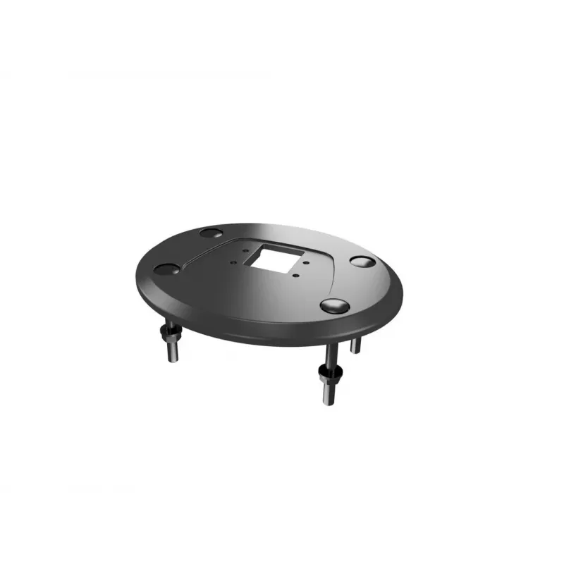 Läpivientijalusta MULTIBRACKETS M Deskmount HD — alumiinikotelo, musta, Ø 21 cm, K 40 mm, 500 g