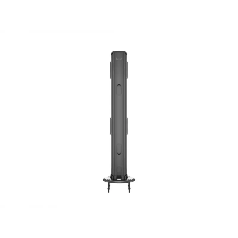 Läpivientijalusta MULTIBRACKETS M Deskmount HD — alumiinikotelo, musta, Ø 21 cm, K 40 mm, 500 g