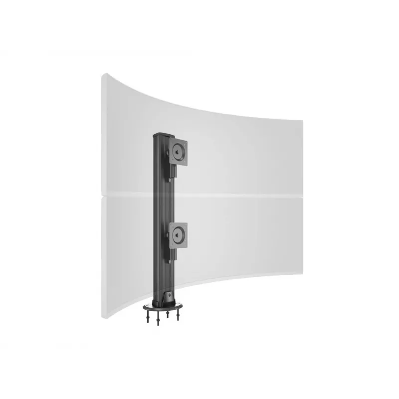 Läpivientijalusta MULTIBRACKETS M Deskmount HD — alumiinikotelo, musta, Ø 21 cm, K 40 mm, 500 g