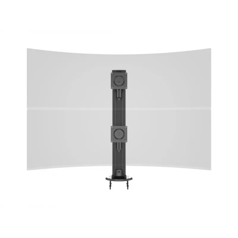 Läpivientijalusta MULTIBRACKETS M Deskmount HD — alumiinikotelo, musta, Ø 21 cm, K 40 mm, 500 g