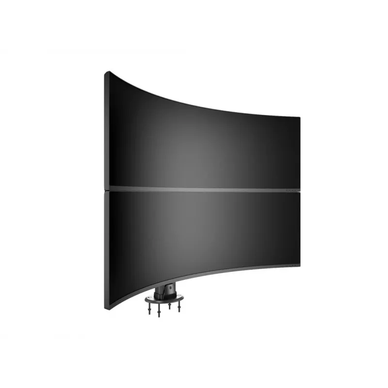 Läpivientijalusta MULTIBRACKETS M Deskmount HD — alumiinikotelo, musta, Ø 21 cm, K 40 mm, 500 g