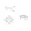 Läpivientijalusta MULTIBRACKETS M Deskmount HD — alumiinikotelo, musta, Ø 21 cm, K 40 mm, 500 g