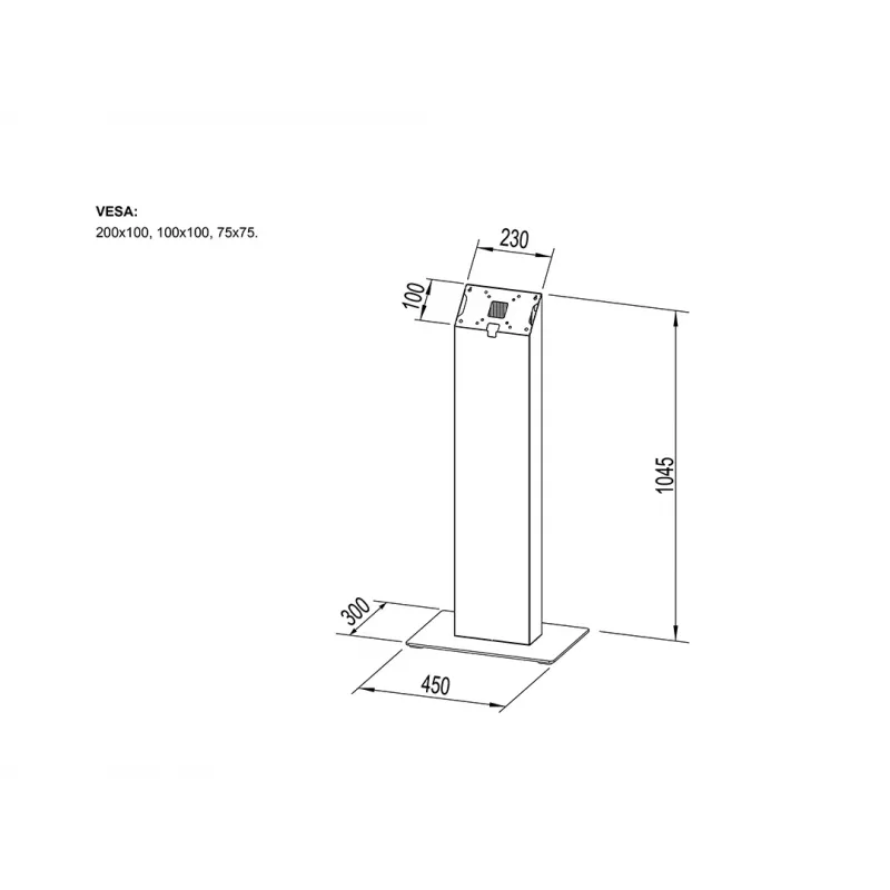 Multibrackets M Pro Series Kiosk musta 15-32