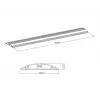 Multibrackets M kaapelikotelo lattia musta – 139 mm L – 750 mm P