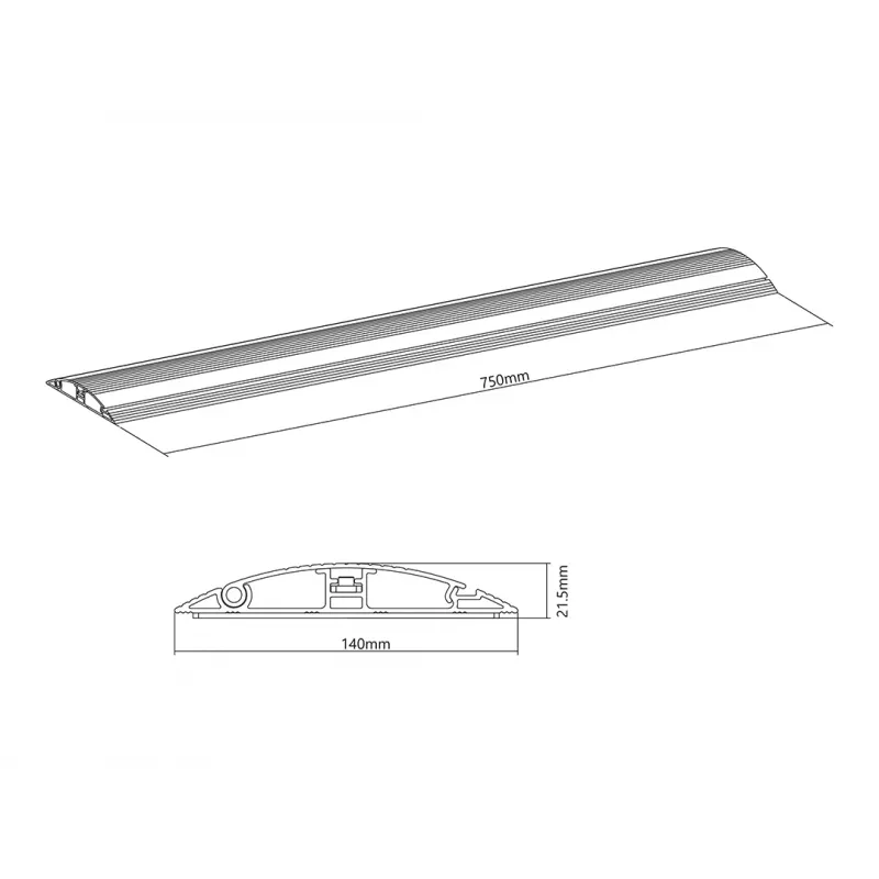 Multibrackets M kaapelikotelo lattia musta – 139 mm L – 750 mm P