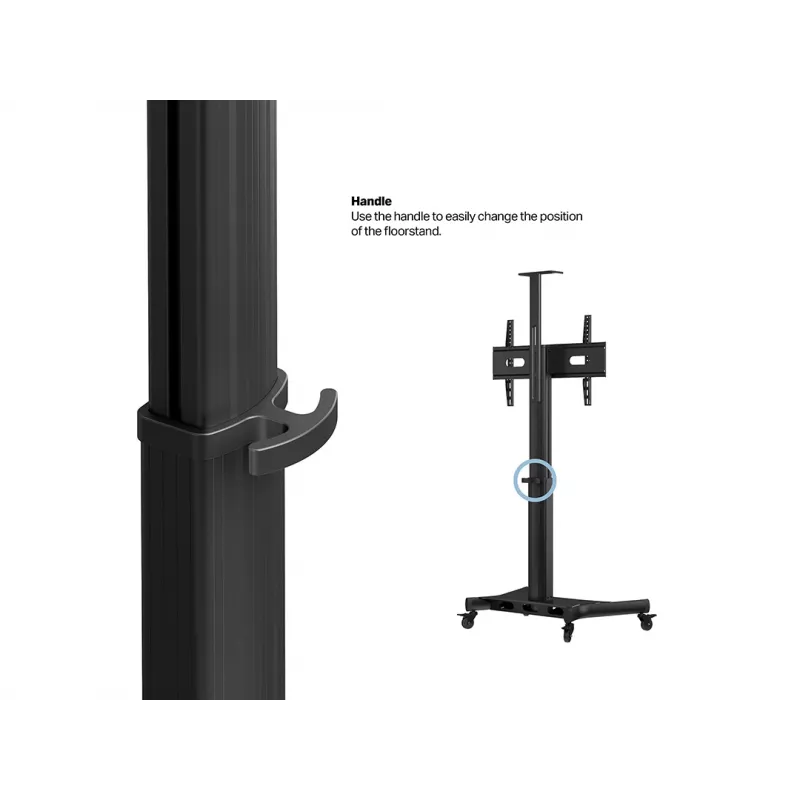 Multibrackets M moottoroitu julkinen lattiateline yksipylväs 170 HD 60 kg kapasiteetti 32-75