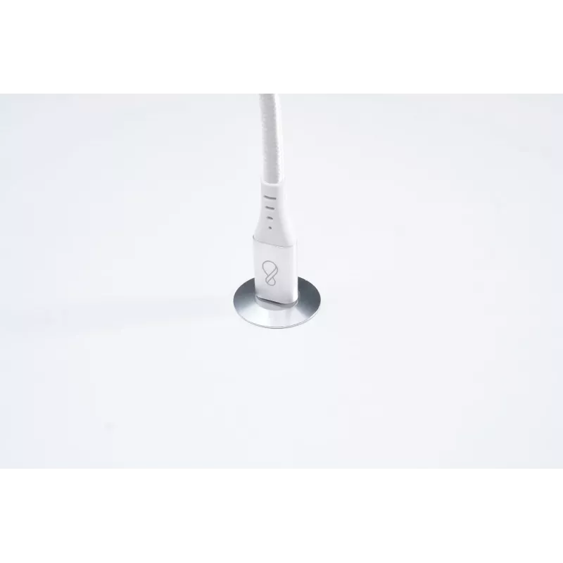 USB-C–USB-C-kaapeli Ochno O-USBG2-70-1 — USB 3.2 Gen 2, DP Alt Mode 1.4, uros–uros, punottu, 0,7 m, valkoinen