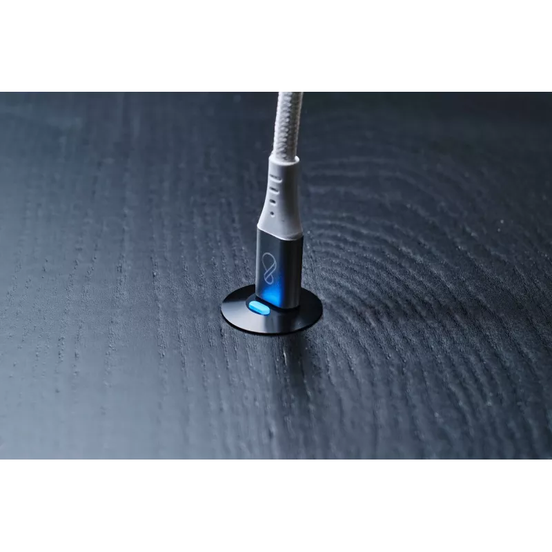USB-C–USB-C-kaapeli Ochno O-USBG2-70-1 — USB 3.2 Gen 2, DP Alt Mode 1.4, uros–uros, punottu, 0,7 m, valkoinen