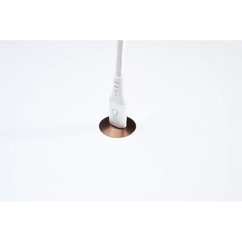 USB-C–USB-C-kaapeli Ochno O-USBG2-70-1 — USB 3.2 Gen 2, DP Alt Mode 1.4, uros–uros, punottu, 0,7 m, valkoinen