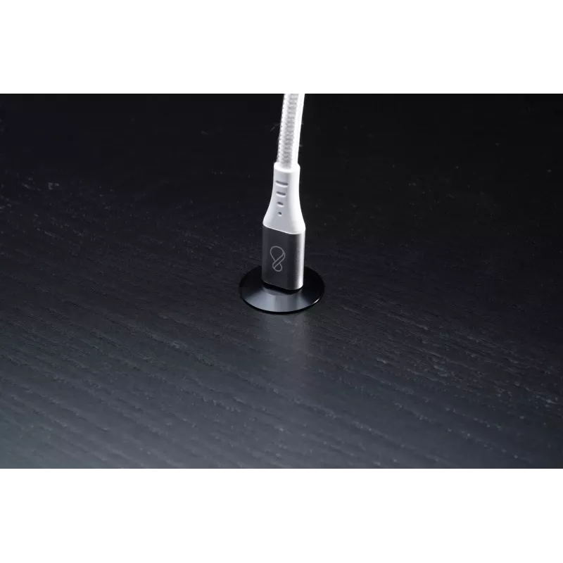 USB-C–USB-C-kaapeli Ochno O-USBG2-70-1 — USB 3.2 Gen 2, DP Alt Mode 1.4, uros–uros, punottu, 0,7 m, valkoinen