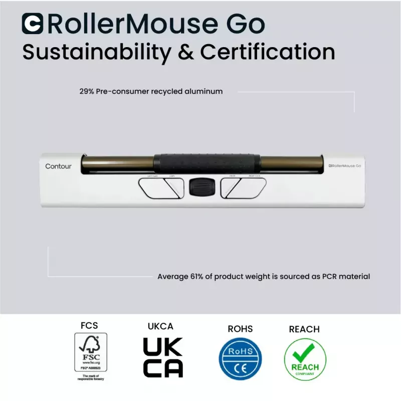 Hiiri Contour Design RollerMouse Go RF langaton Bluetooth USB Type-A