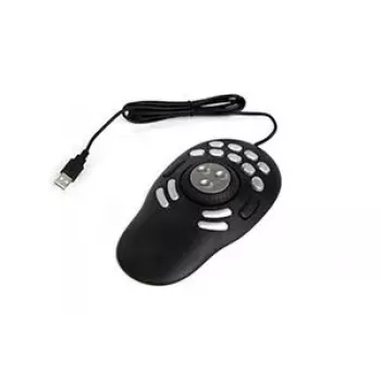 Multimedian ohjain Contour PRO v2 – USB, hopea/musta, 43×77,5×11,5 mm
